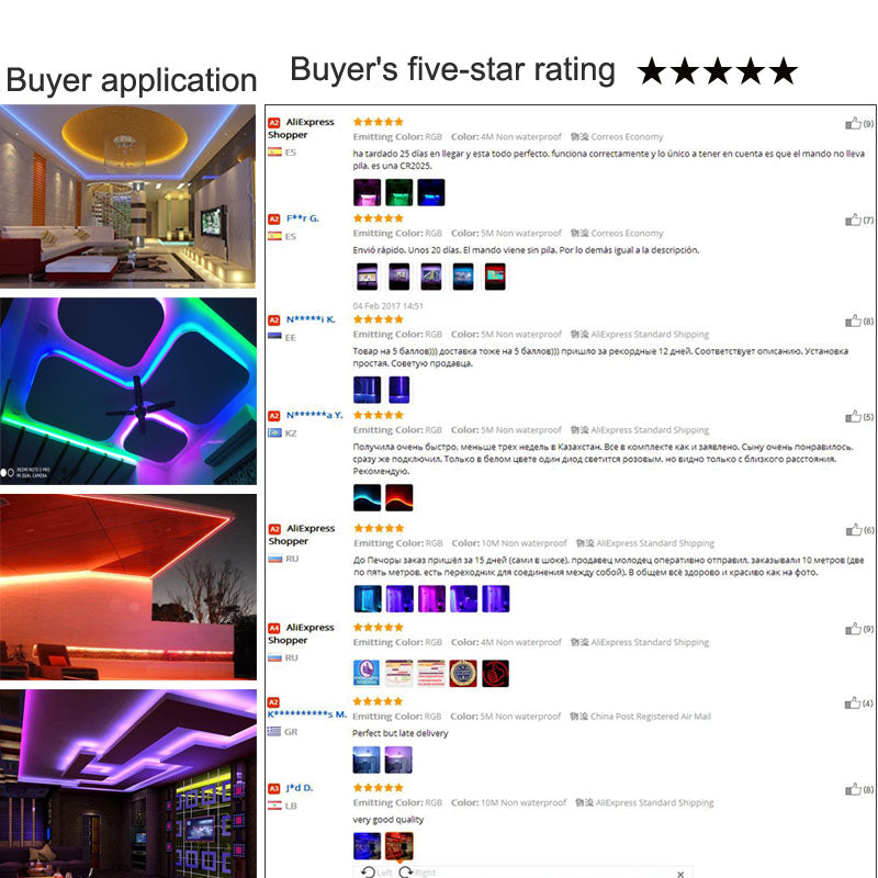 LED Strip Light RGB 5050 SMD 2835 Flexible Ribbon fita led light strip RGB 5M 10M 15M Tape Diode DC 12V+ Remote Control +Adapter